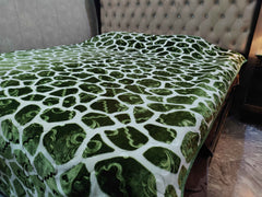 Super Soft Fleece AC Blanket - Green Printed