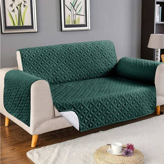 Quilted Cotton Sofa - Zinc
