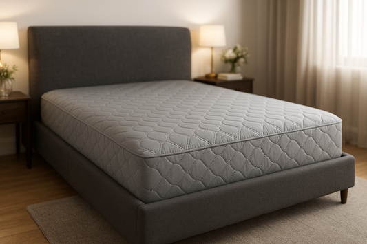 Ultrasonic Waterproof Fitted Mattress Protector – Double Bed (Gray)