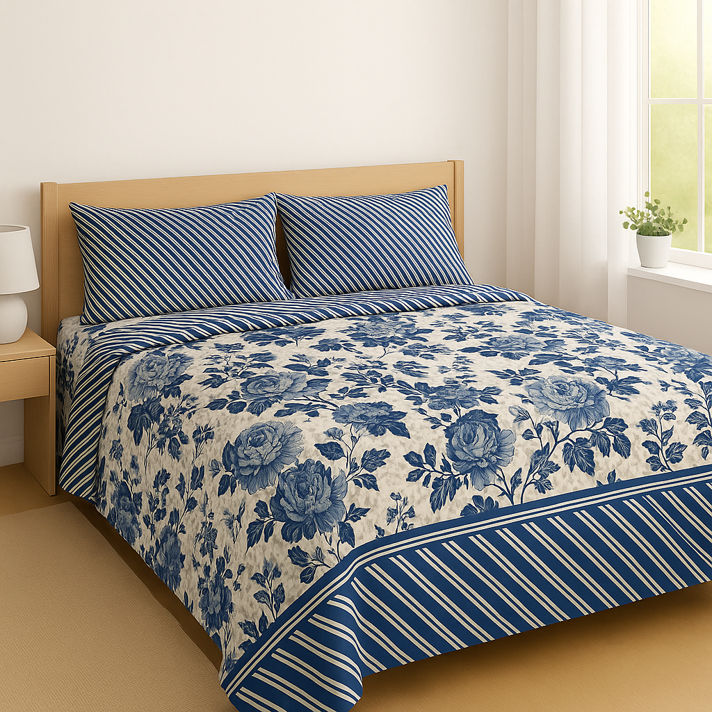 100% Pure Cotton All Season Bed Sheets – D5 - Bedding Tribe