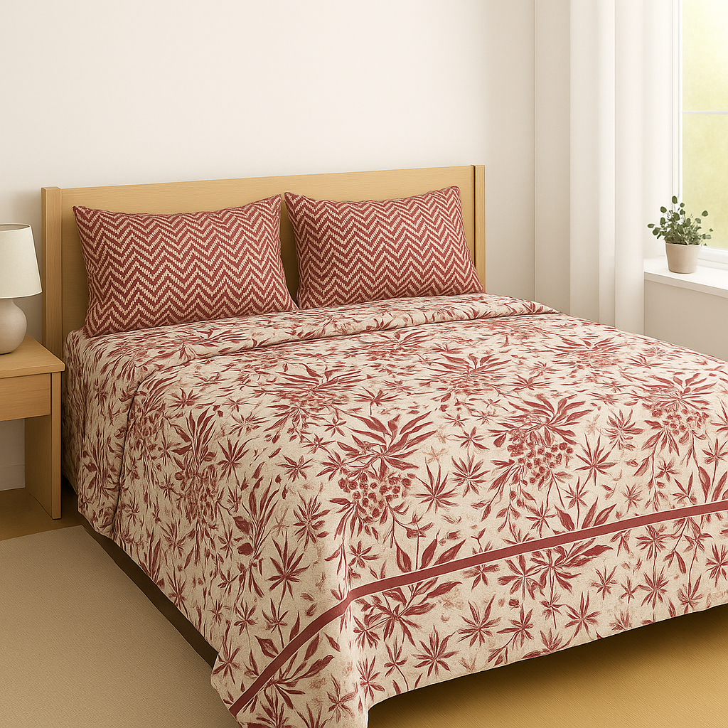 100% Pure Cotton All Season Bed Sheets – D6 - Bedding Tribe