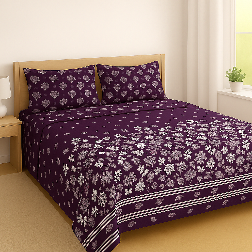 100% Pure Cotton All Season Bed Sheets – D8