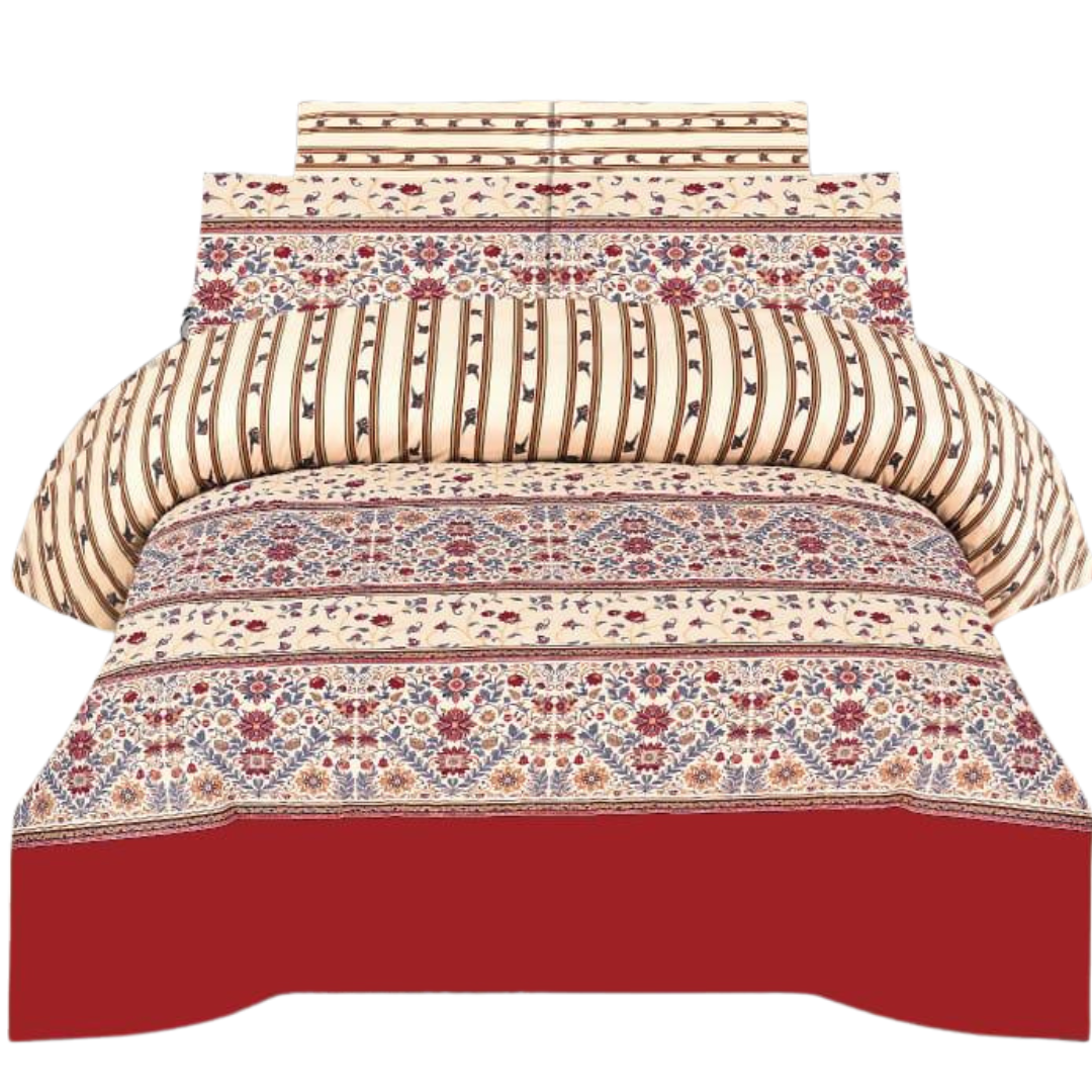 100% Pure Cotton All Season Bed Sheets - D10 - Bedding Tribe