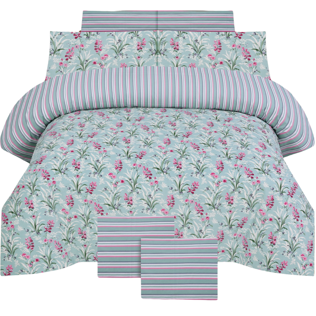 100% Pure Cotton All Season Bed Sheets - D14