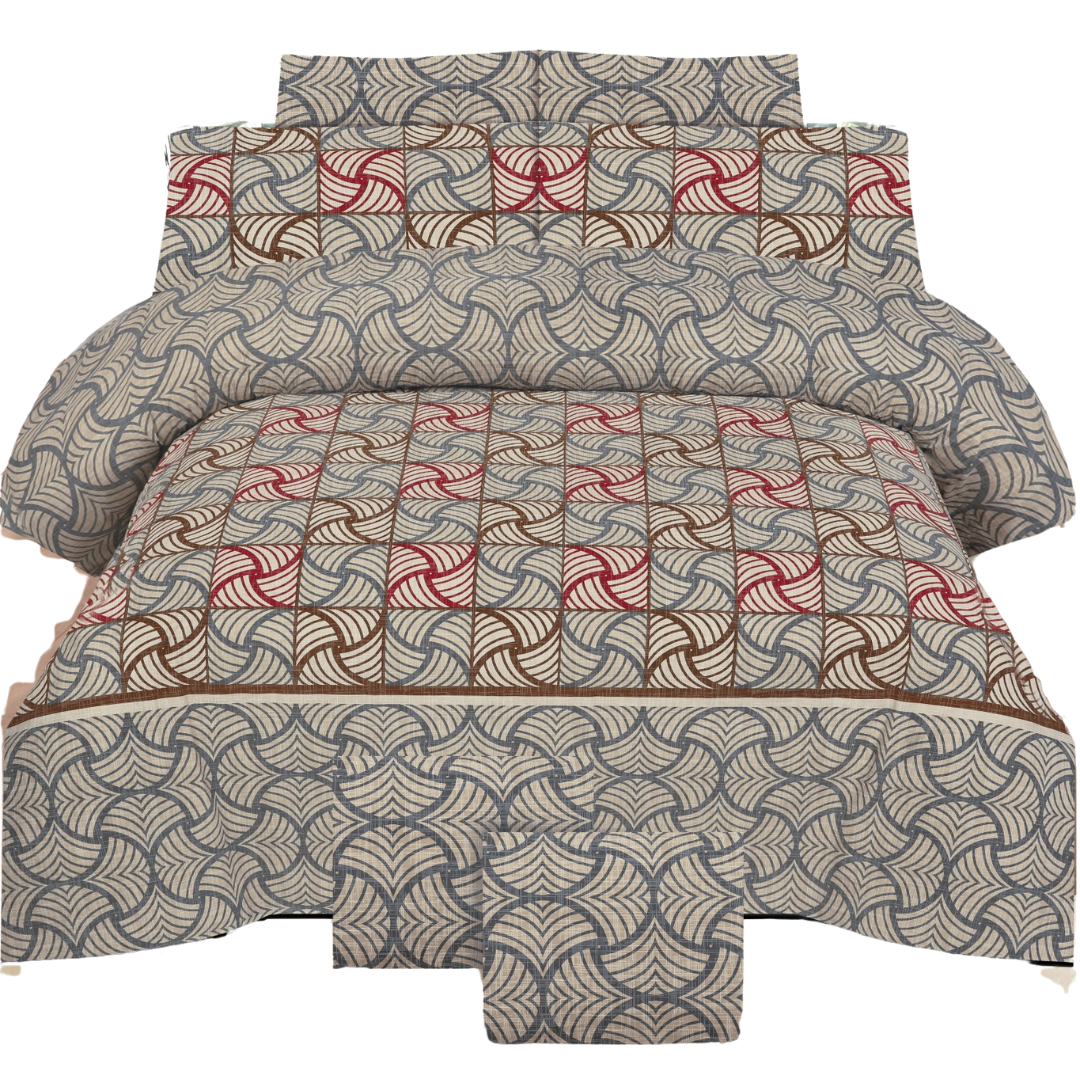 100% Pure Cotton All Season Bed Sheets - D15 - Bedding Tribe