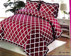 Bed Spread 3 Pcs Set Red