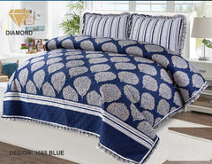 Bed Spread 3 Pcs Set Blue