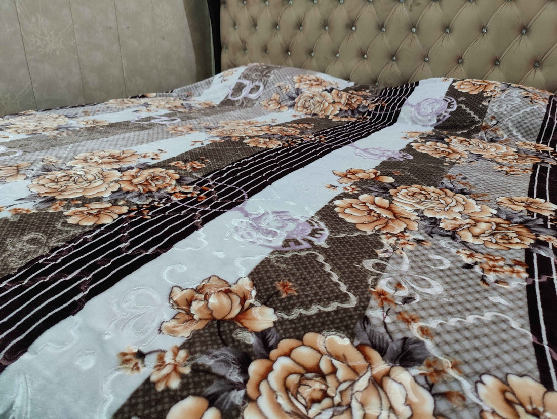 Super Soft Fleece AC Blanket - Brown - Bedding Tribe