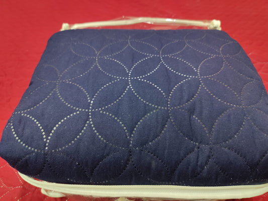 Ultrasonic Waterproof Fitted Mattress Protector – Double Bed (Blue)