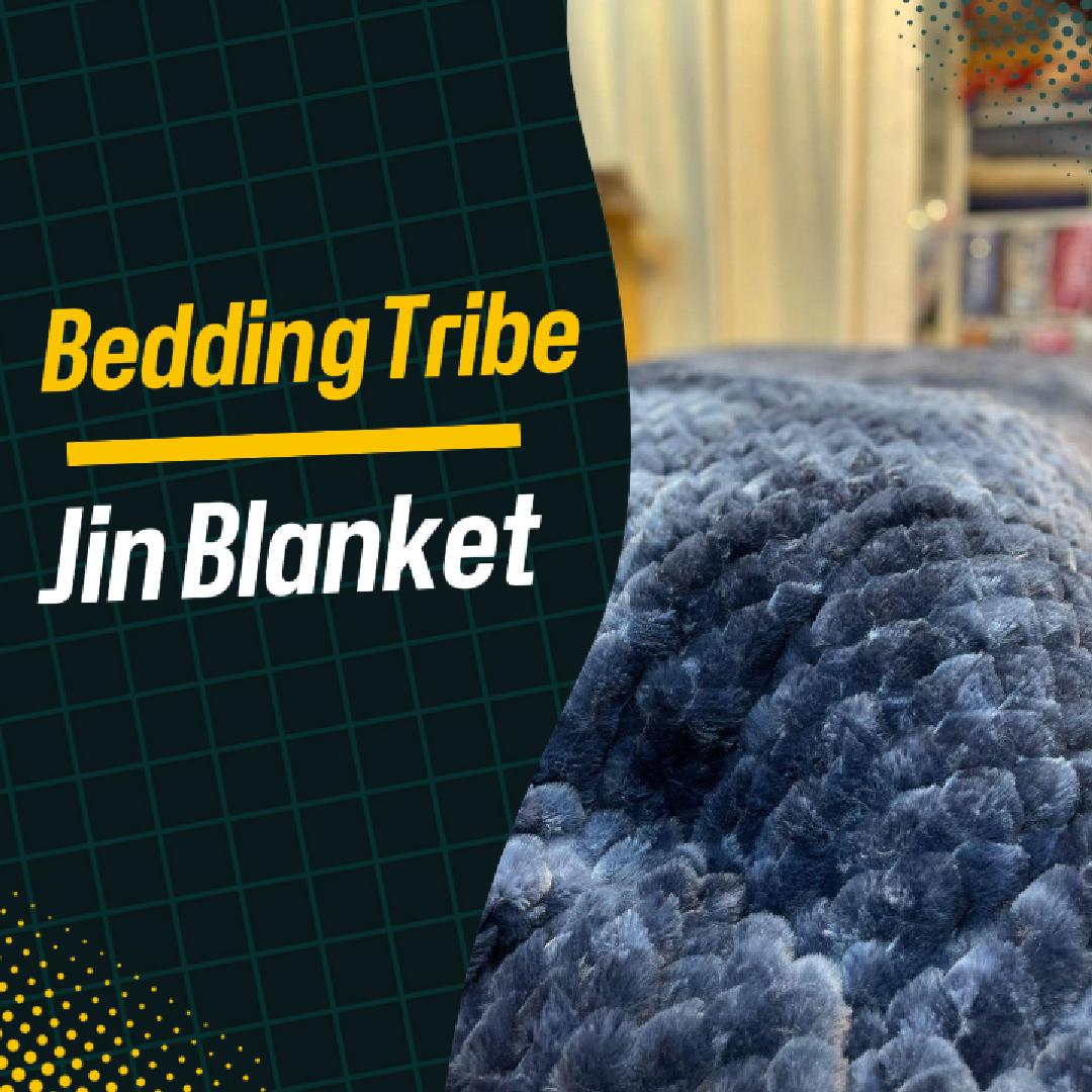 JIN Double Bed King Size Blanket - Gray - Bedding Tribe