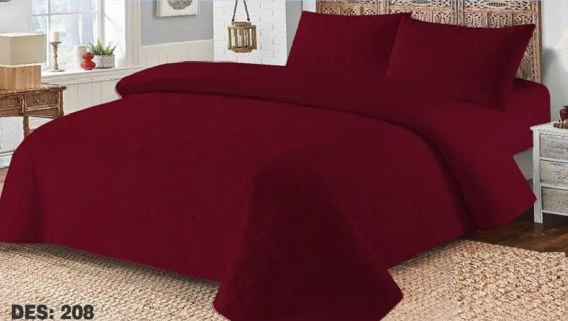 Plain Cotton Royal - Maroon - Bedding Tribe