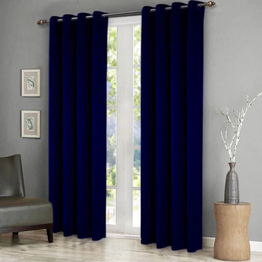 Premium Velvet Curtains - Blue