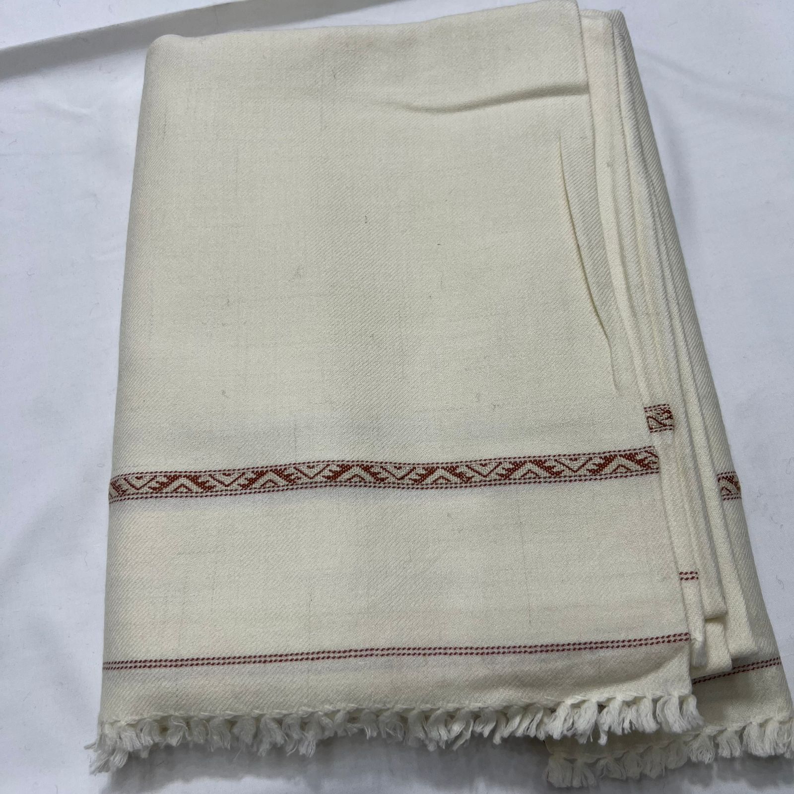 Special Off White Light Weight Wool Shawl - Bedding Tribe