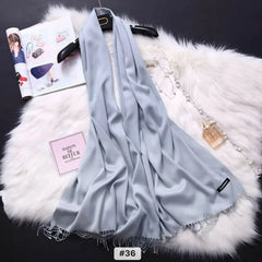 Women Warm Winter Cashmere Pashmina Wool Stroller