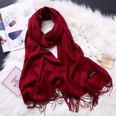 Women Warm Winter Cashmere Pashmina Wool Stroller