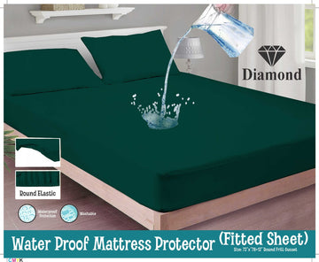 Plain Mattress Protector - Green - Bedding Tribe