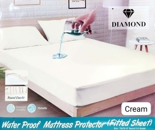 Plain Mattress Protector - White