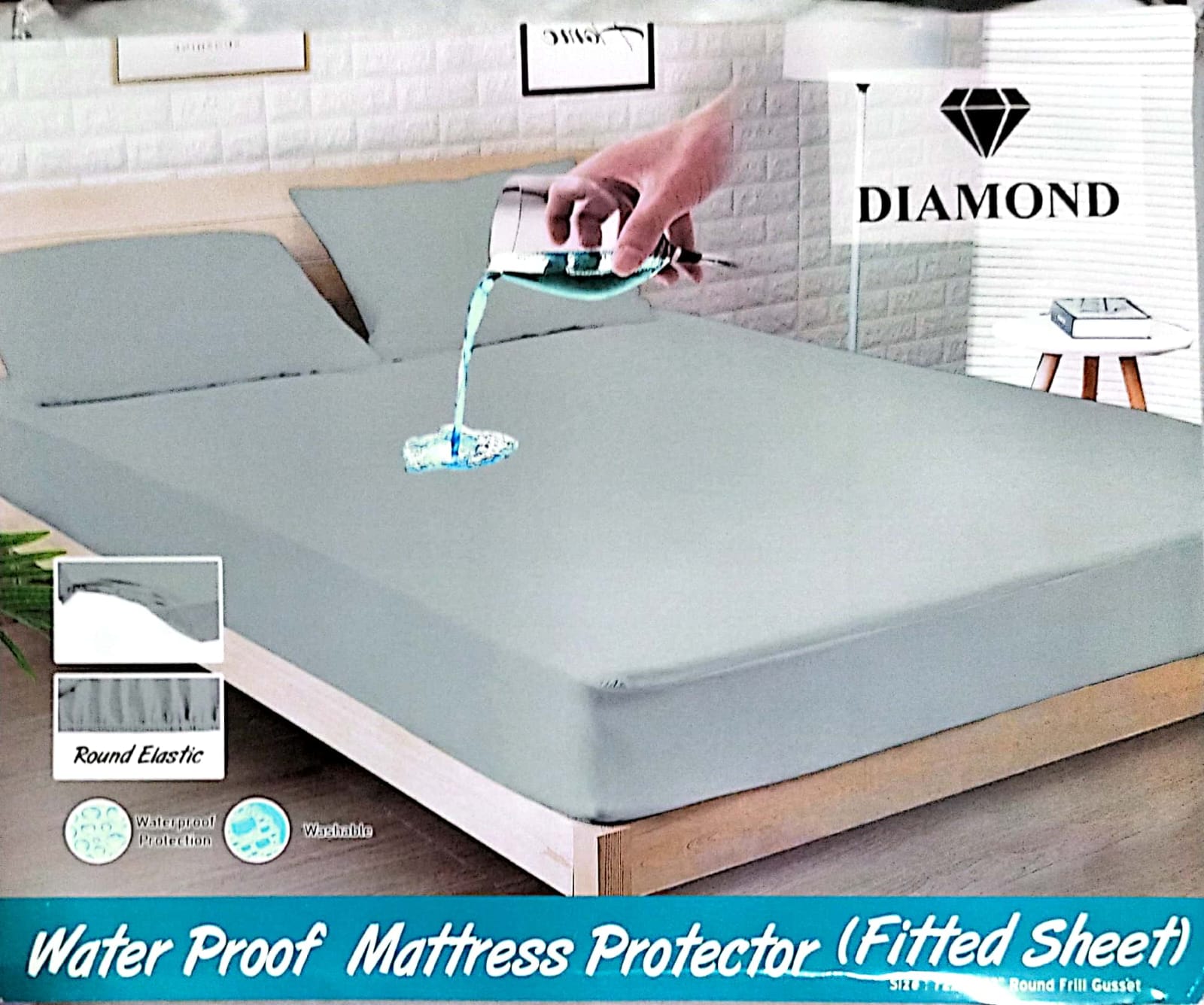 Plain Mattress Protector - Grey - Bedding Tribe