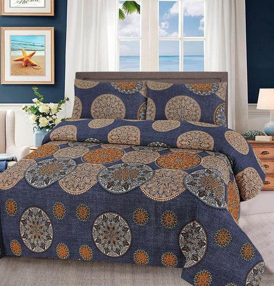 Crystal Cotton (Cotton Satin) – Bedsheet Set (C&amp;C – 1704)