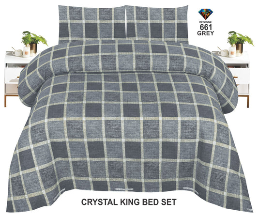 Crystal-King-Bed-Bheet Grey-661