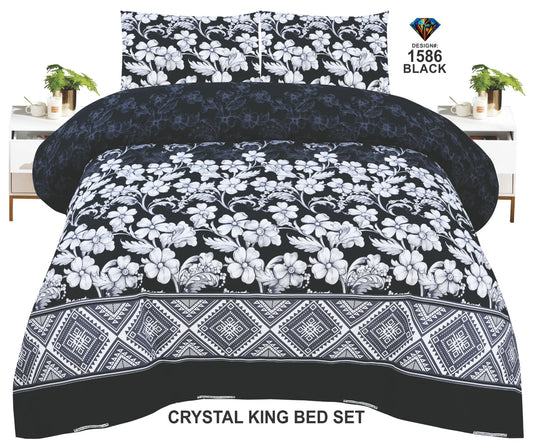 Crystal-King-Bed-Sheet Black-1586