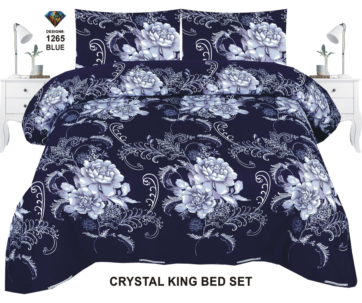Crystal-King-Bed-Sheet Blue-1265