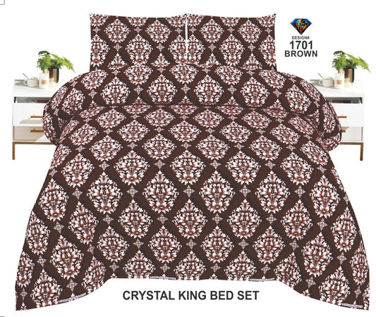 Crystal-King-Bed-Sheet Brown-1701