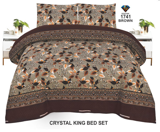 Crystal-King-Bed-Sheet Brown-1741