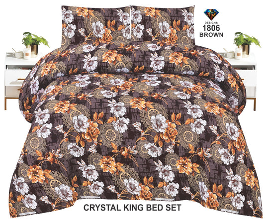 Crystal-King-Bed-Sheet Brown-1806