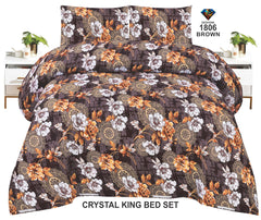 Crystal-King-Bed-Sheet Brown-1806