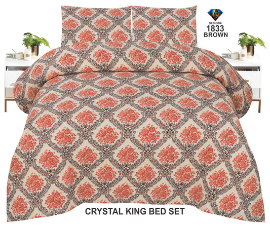 Crystal-King-Bed-Sheet Brown