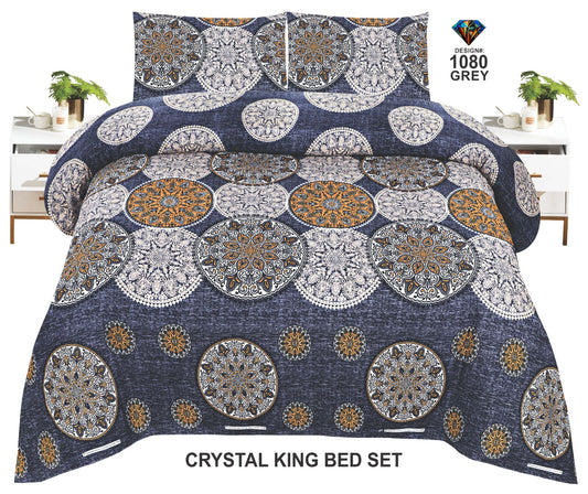 Crystal-King-Bed-Sheet Grey-1080