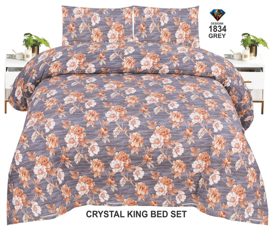 Crystal-King-Bed-Sheet Grey-1834