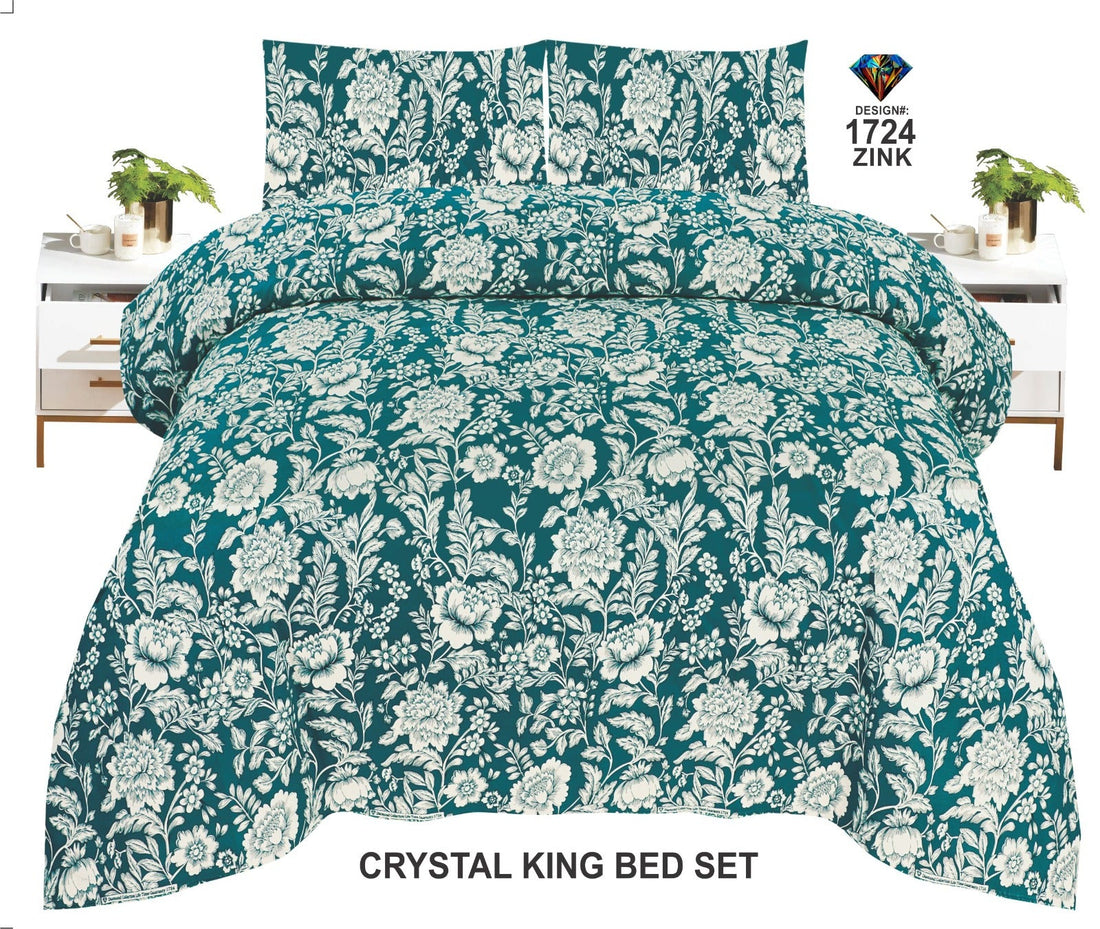 Crystal-King-Bed-Sheet Zink-1724 - Bedding Tribe