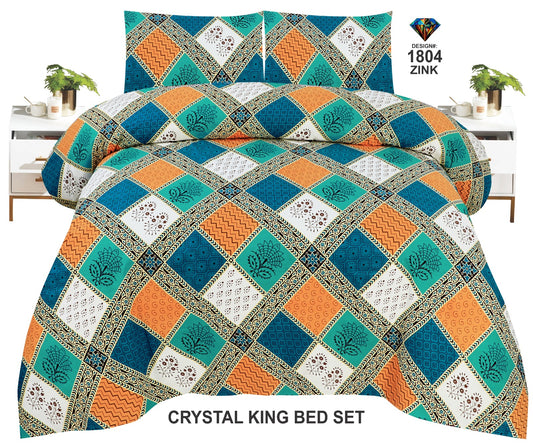 Crystal-King-Bed-Sheet Zink-1804