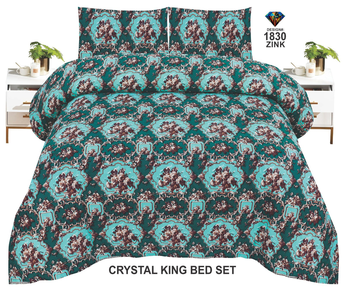 Crystal-King-Bed-Sheet Zink-1830