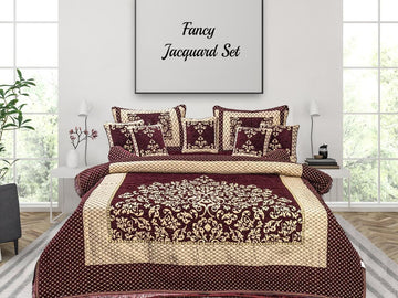 Fancy Jacquard Set Brown - Bedding Tribe