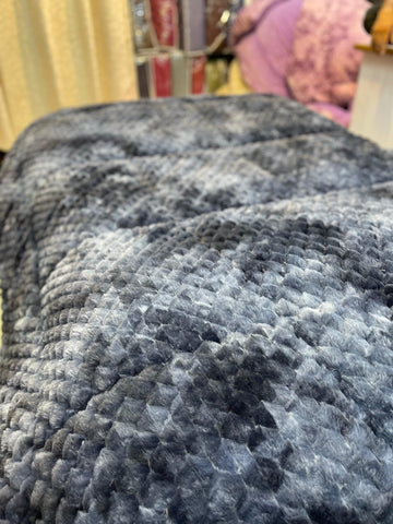 JIN Double Bed King Size Blanket - Gray - Bedding Tribe