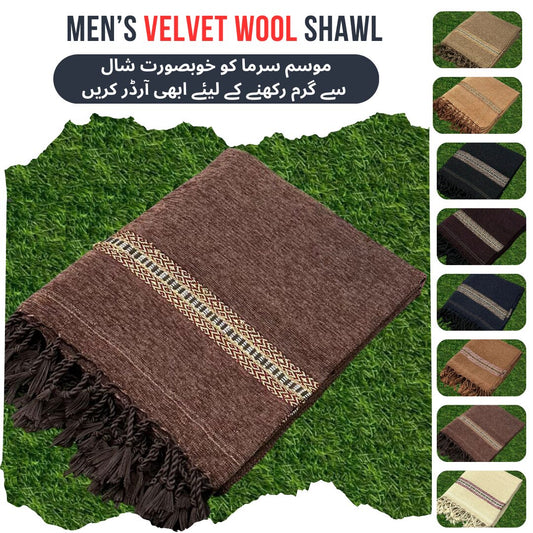 Men Velvet Wool Shawl