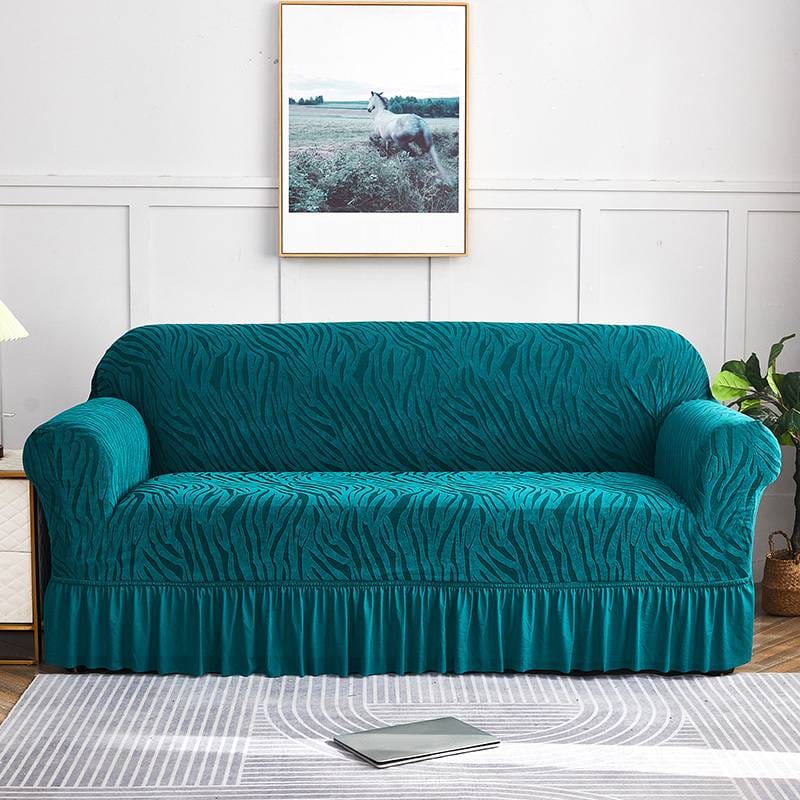 Zebra Sofa Cover - Zinc