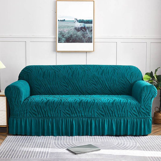 Zebra Sofa Cover - Zinc